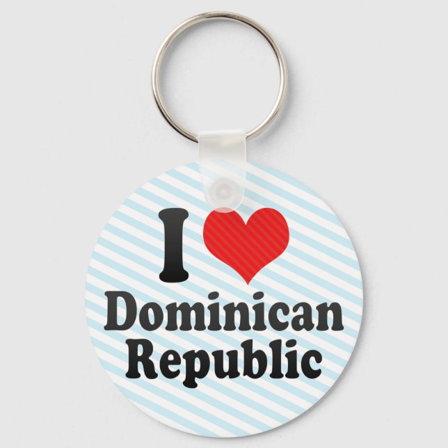 I Love Dominican+Republic Key Ring (Front)