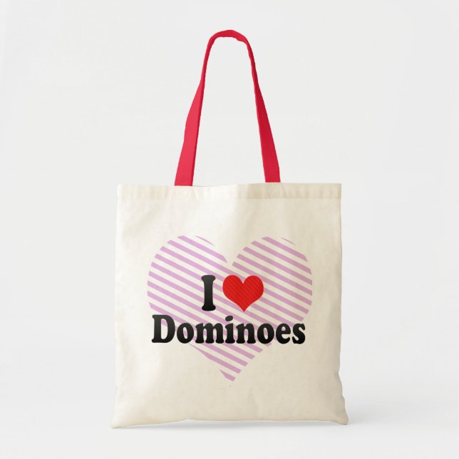 I Love Dominoes Tote Bag (Front)