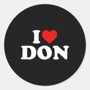 I Love Don - Heart  Classic Round Sticker