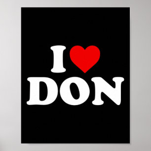 I Love Don - Heart Poster