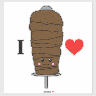 I Love Doner Kebab Cute Kawaii Food
