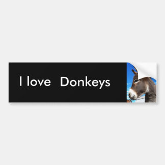I love , Donkeys bumber sticker