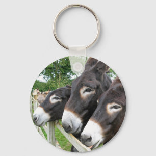 I Love Donkeys! Key Ring