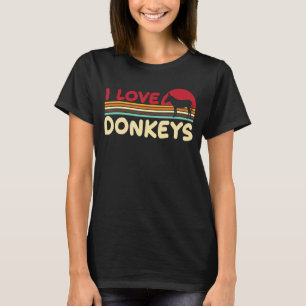I Love Donkeys Mule Long Ear Donkey Fans T-Shirt