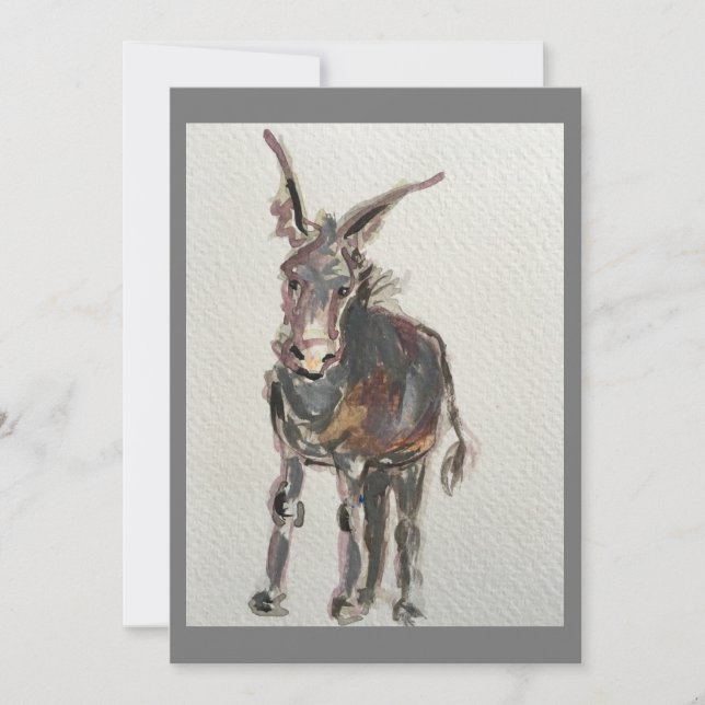 I love donkeys thank you card (Front)