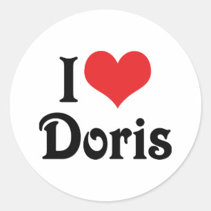 I Love Doris Classic Round Sticker