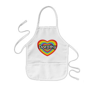 I love Dorothy: rainbow heart Kids Apron