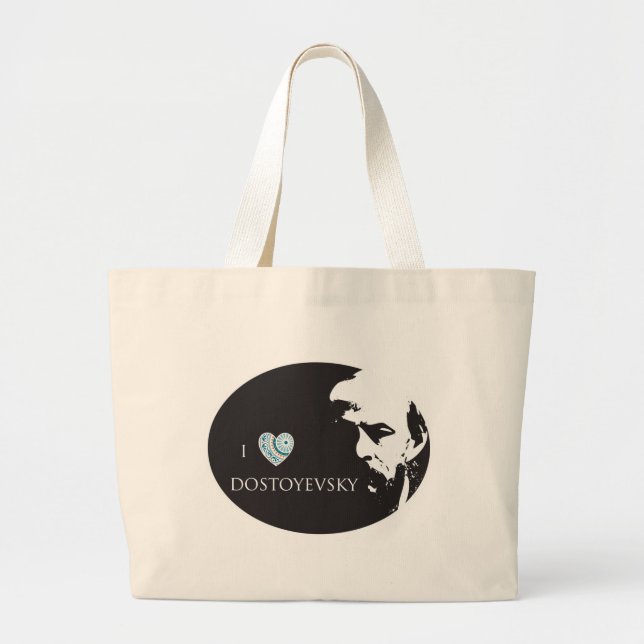 I Love Dostoyevsky Tote Bag (Front)