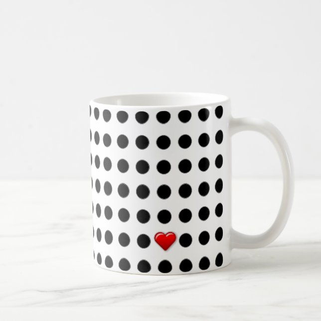 I Love Dots Coffee Mug (Right)