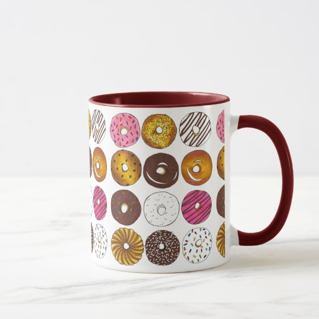 I Love Doughnuts Dozen Doughnuts Breakfast Food Mu Mug (Right)