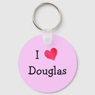 I Love Douglas Key Ring
