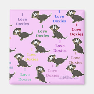 I Love Doxies collage Magnet