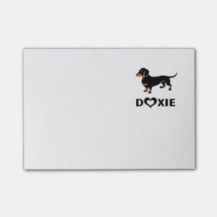 I Love Doxies - Cute Black and Tan Dachshund Post-it Notes