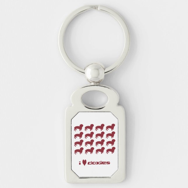 I Love Doxies Key-Chain Key Ring (Front)