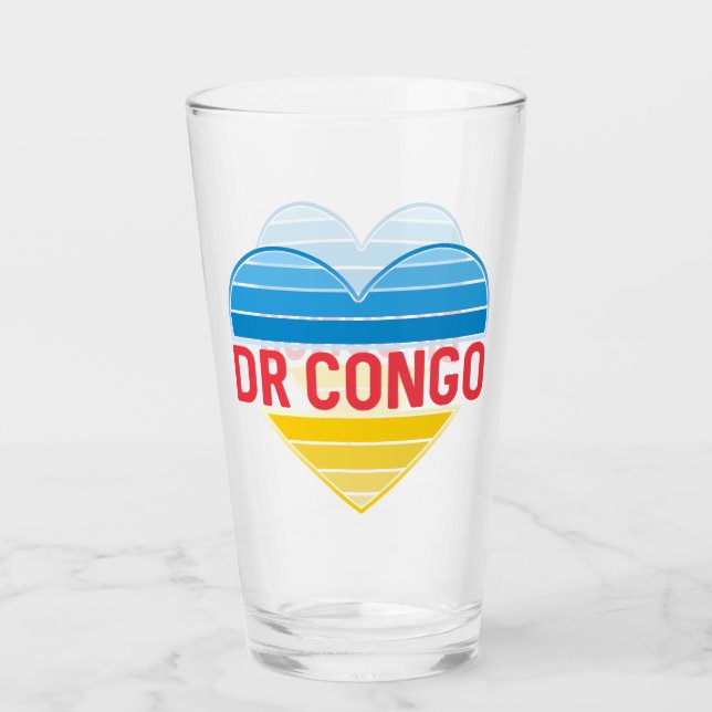I Love DR Congo, Congo-Kinshasa Heart Glass