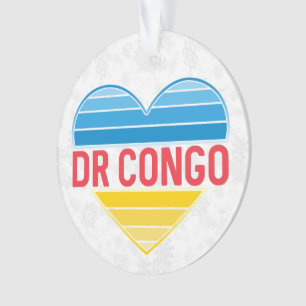 I Love DR Congo, Congo-Kinshasa Heart Ornament