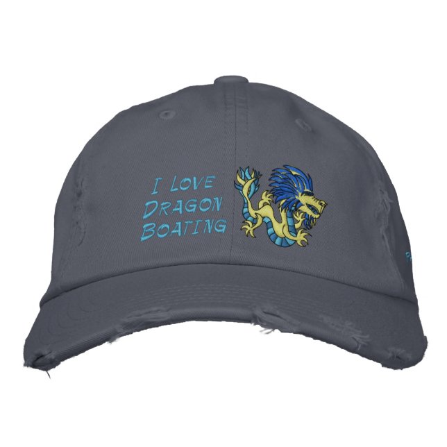 I Love  Dragon Boating Embroidered Hat (Front)