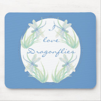 I love  Dragonflies in Blue and Green Watercolor Mouse Mat