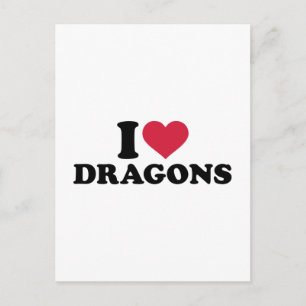 I love dragons postcard