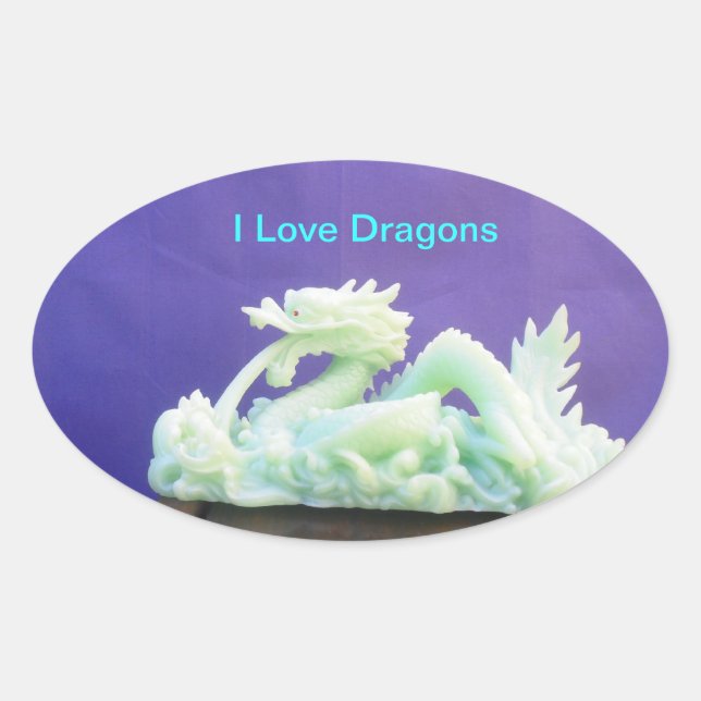 I Love Dragons Sticker (Front)