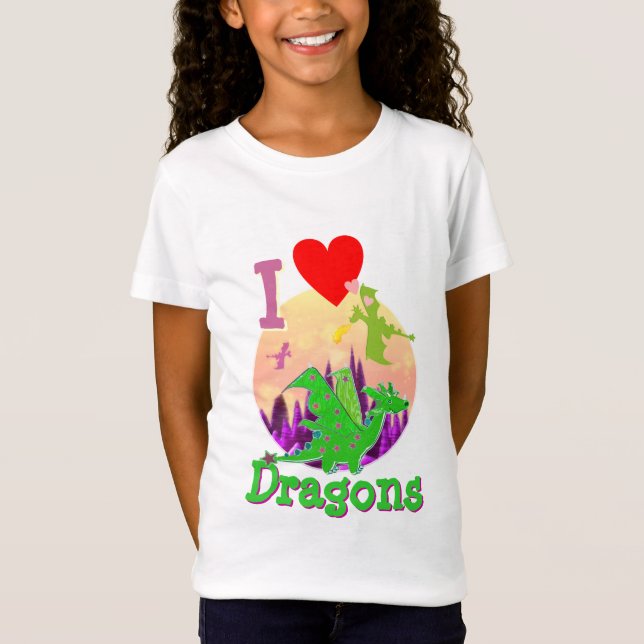 I Love Dragons T-Shirt (Front)