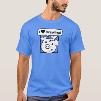 I Love Drawing Men's Colour T-Shirt