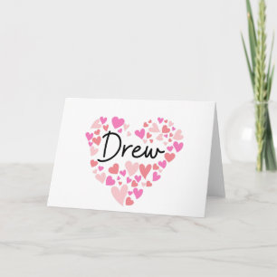 I love Drew - hearts for Drew Note Card