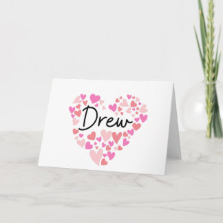 I love Drew - hearts for Drew Note Card