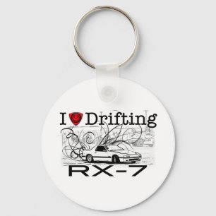 I love drifting RX-7 Key Ring