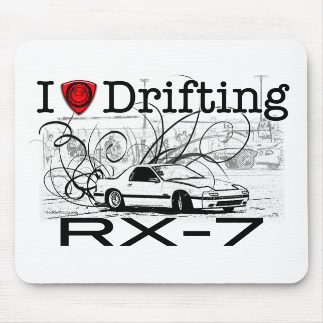 I love drifting RX-7 Mouse Mat (Front)