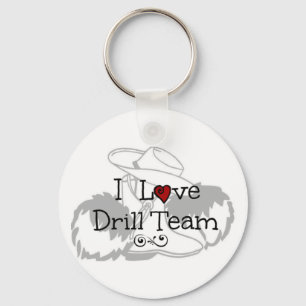 I Love Drill Team Key Ring