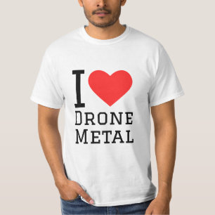 I love drone metal square sticker T-Shirt