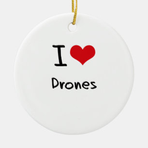 I Love Drones Ceramic Tree Decoration