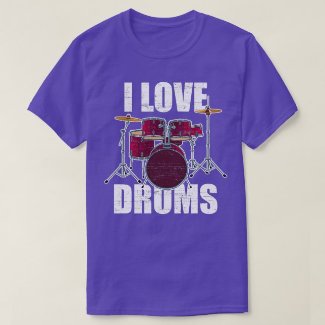 I love drums  (2)  T-Shirt (Design Front)
