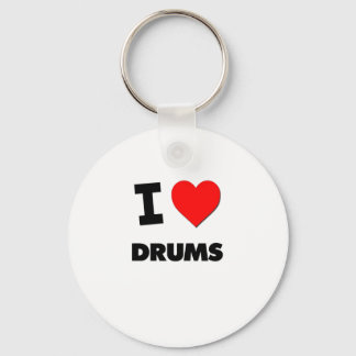 I Love Drums Key Ring