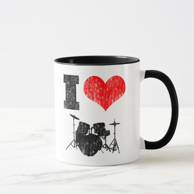I Love Drums Mug (Right)