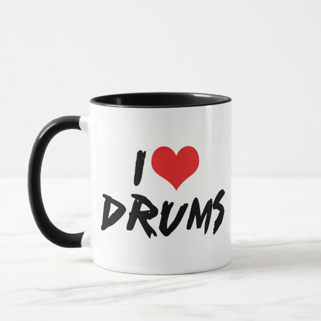 I Love Drums Mug (Left)