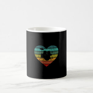 I Love Drums Retro Heart Coffee Mug