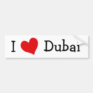 I Love Dubai Bumper Sticker