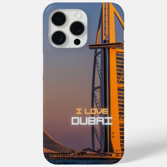 I Love Dubai iPhone 15 Pro Max Case (Back)