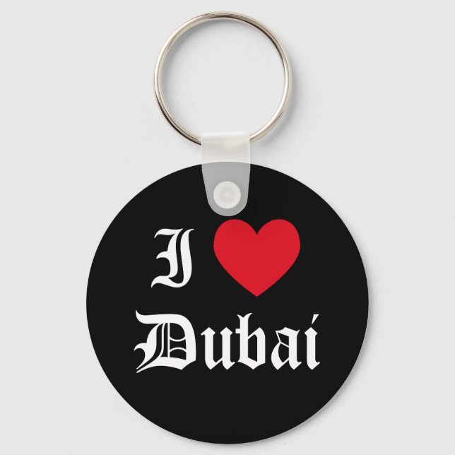 I Love Dubai Key Ring (Front)