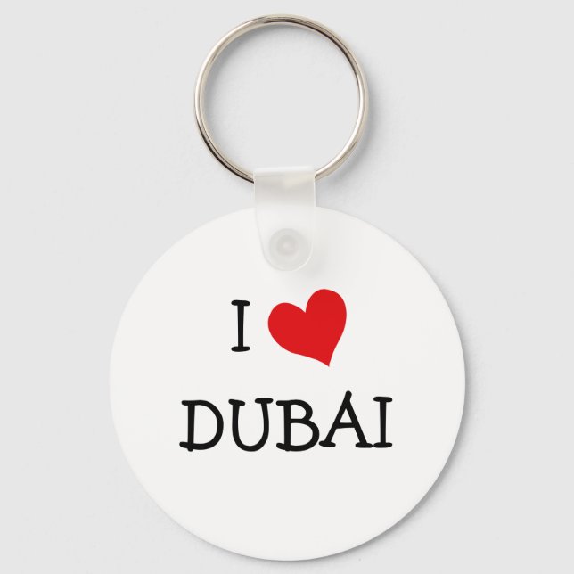 I Love DUBAI Key Ring (Front)