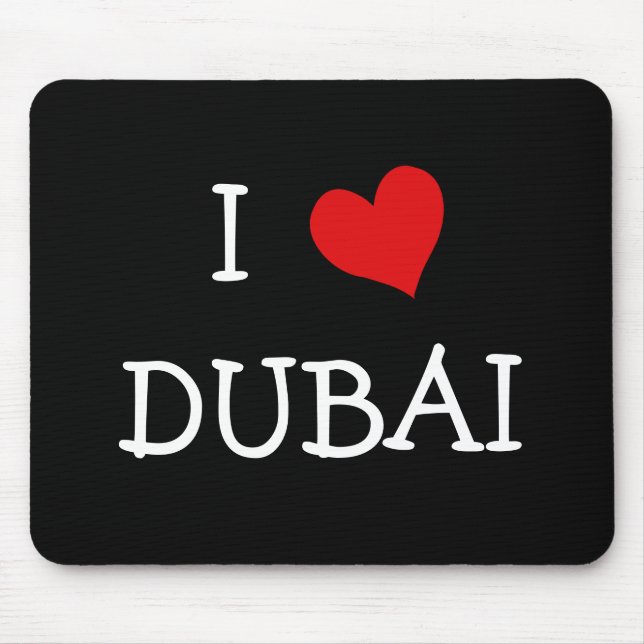I Love DUBAI Mouse Mat (Front)