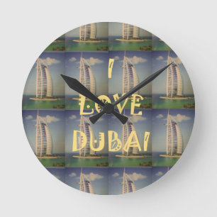 I Love Dubai Round Clock