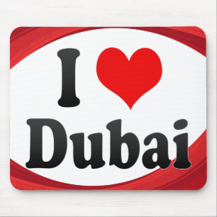 I Love Dubai, United Arab Emirates Mouse Mat