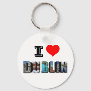 I Love Dublin Ireland 3D Travel Photo Key Ring
