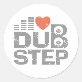 I Love Dubstep Classic Round Sticker