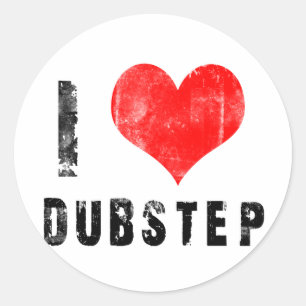 I Love Dubstep Classic Round Sticker