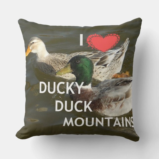 I love Duck Duck Mountain Pillows (Front)