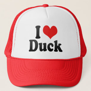I Love Duck Trucker Hat